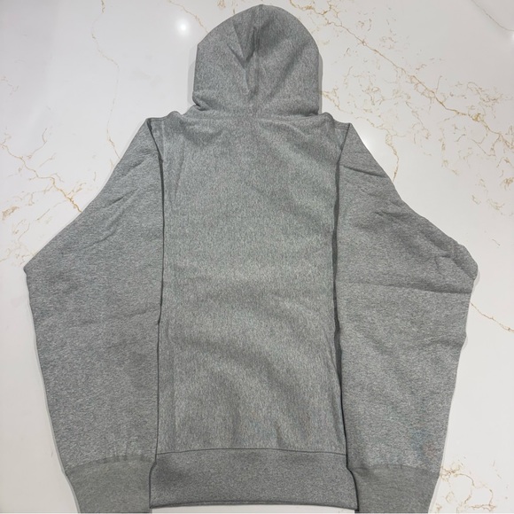 Supreme Bandana Box Logo Hoodie Hooded Sweatshirt Gray FW19 Size Large - Picture 2 of 8